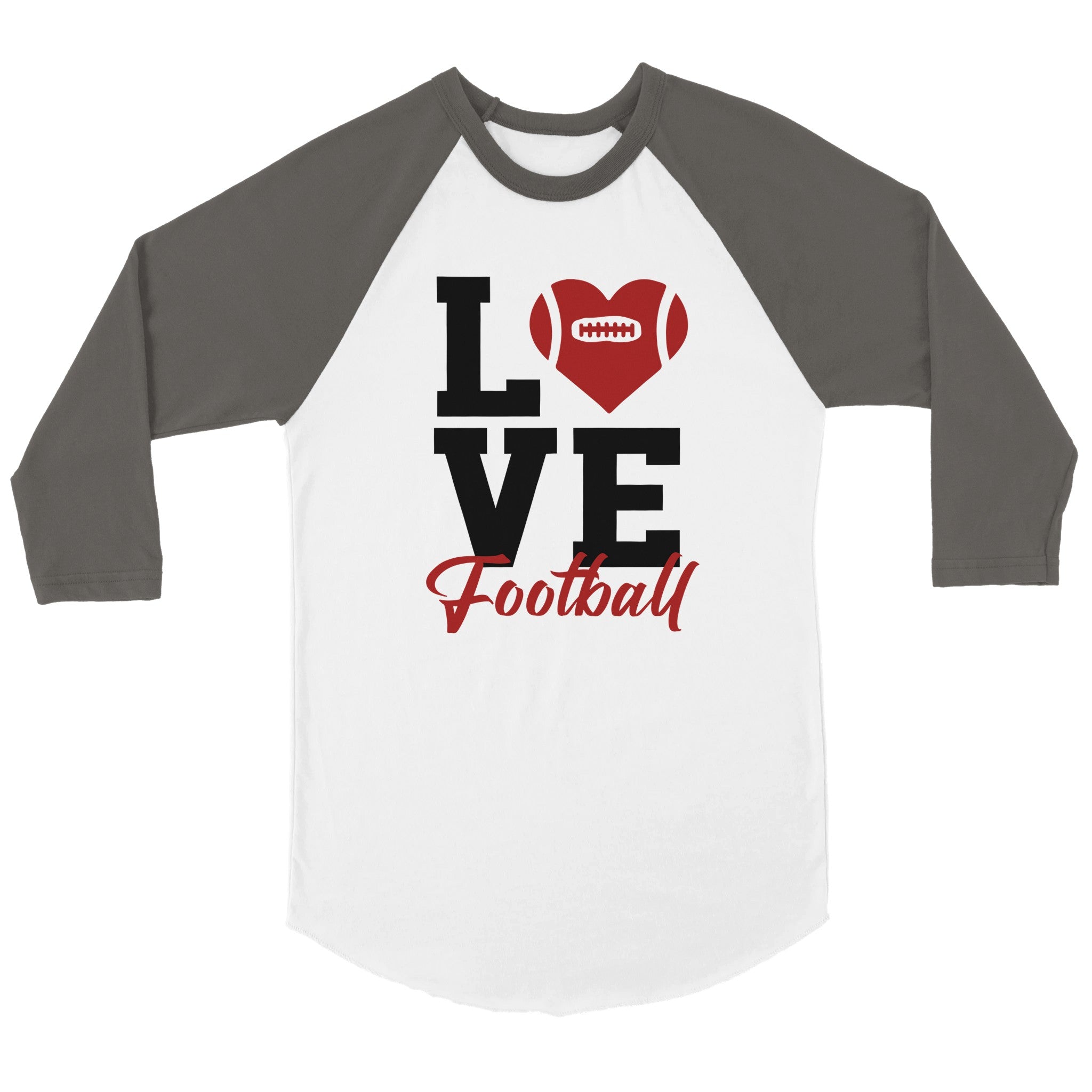 Love football Unisex 3/4 sleeve Raglan T-shirt