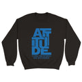 Attitude Unisex Black Crewneck Sweatshirt by Odels Sports Life