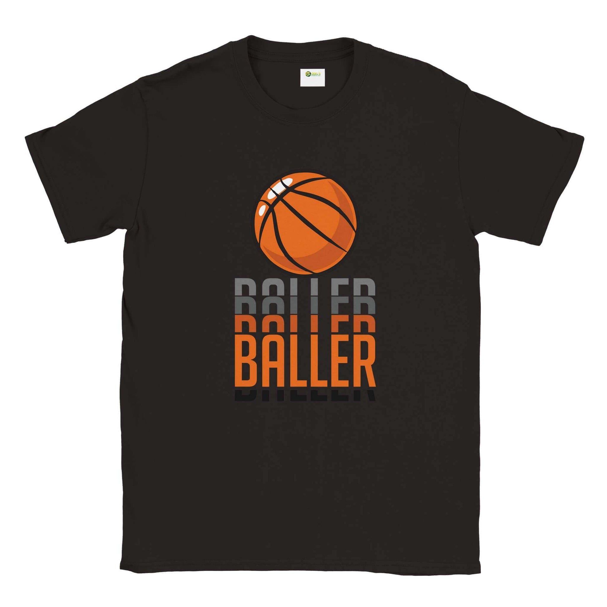 Baller Unisex Black Crewneck T-shirt by Odels Sports Life