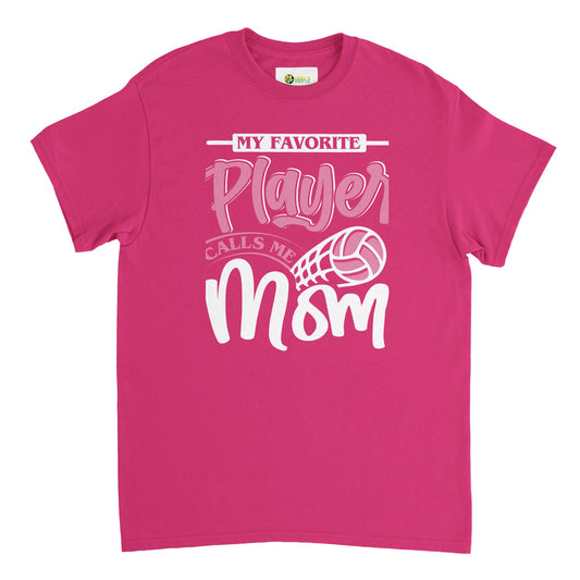 Favorite Player Volleyball Mom Crewneck T-shirt