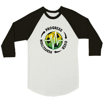 Progress Over Perfection 3/4 sleeve Raglan T-shirt