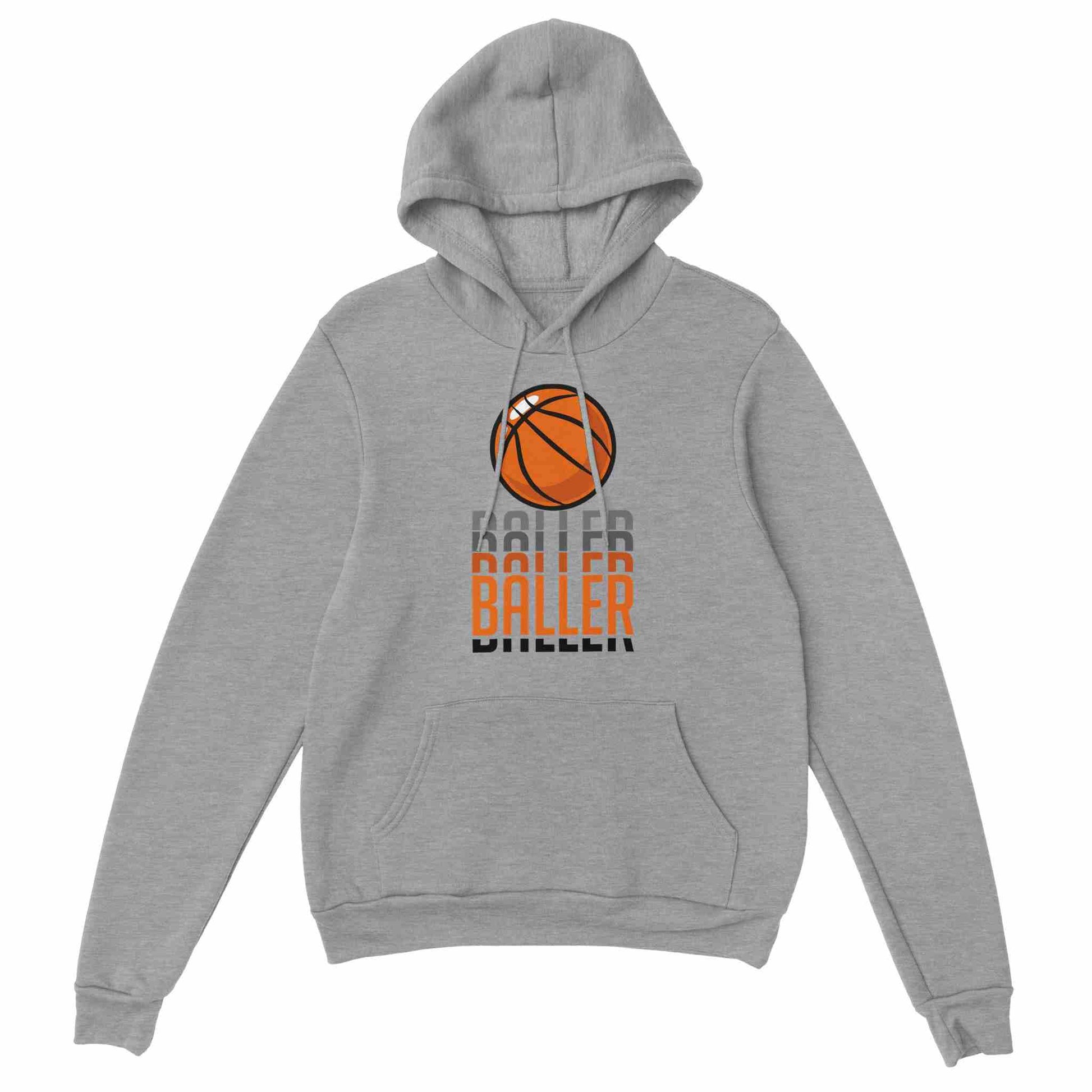 Baller Unisex Grey Pullover Hoodie 