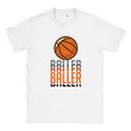 Baller Unisex White Crewneck T-shirt by Odels Sports Life